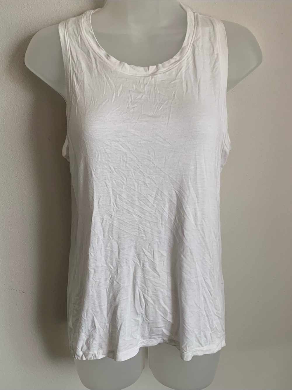 Halogen White Relaxed Scoop Neck Tank